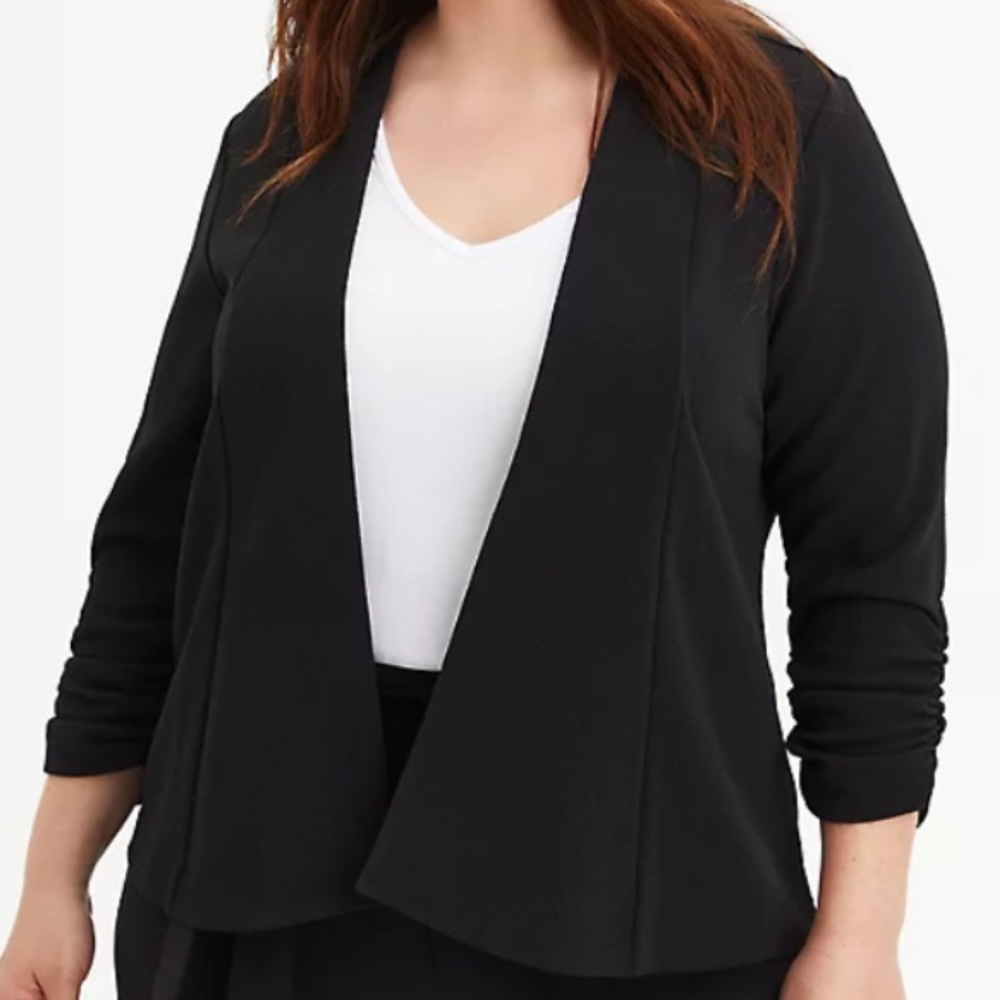Torrid Black Knit Crepe Blazer 4x